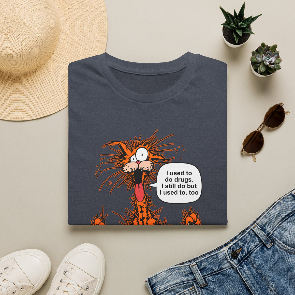 Bill The Cat T-Shirt — Funny "I Used to Do drugs, I Still Do, But I Used to, Too" Graphic Tee
