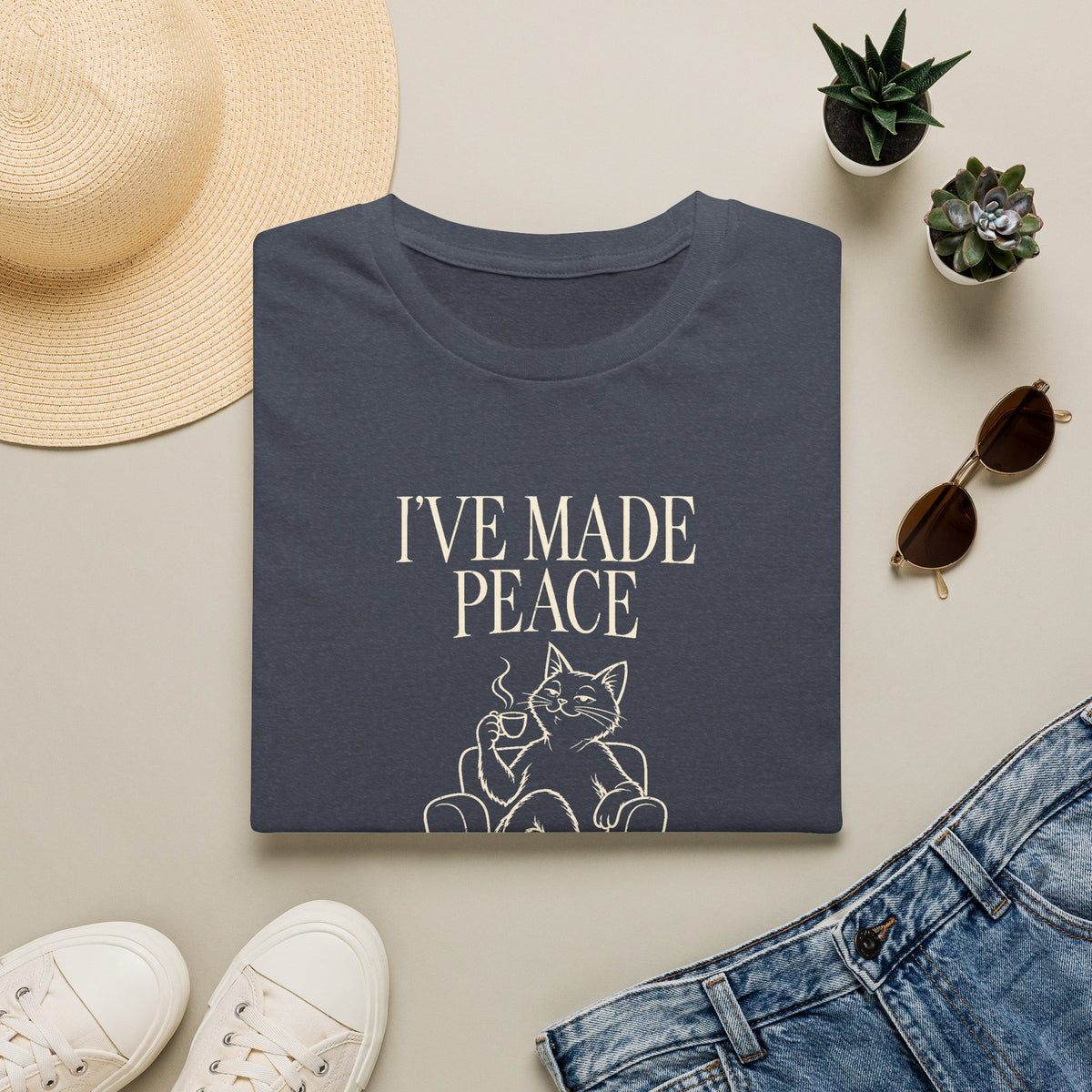 “I’ve Made Peace With Your Disappointment” Graphic Cat Tee