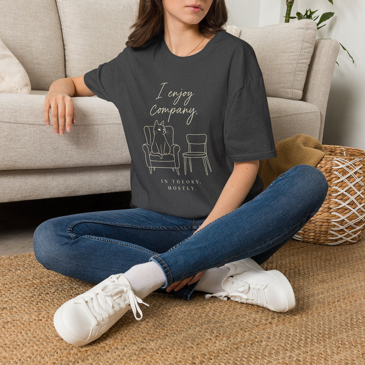 I Enjoy Company Cat T-Shirt — Funny Cat Lover Tee