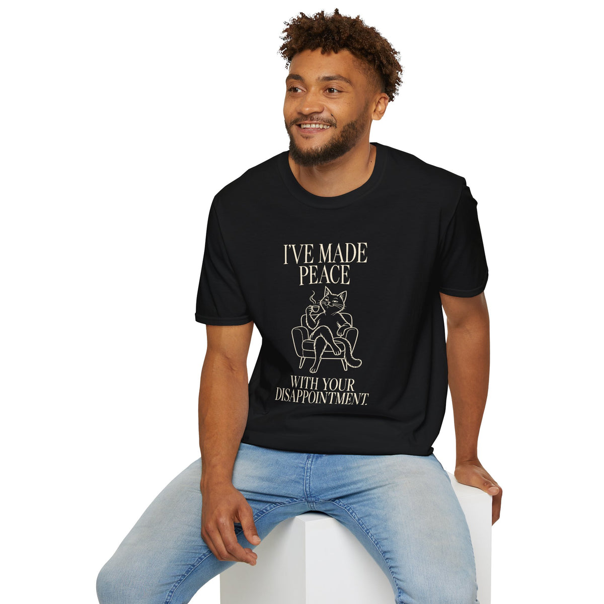 “I’ve Made Peace With Your Disappointment” Graphic Cat Tee