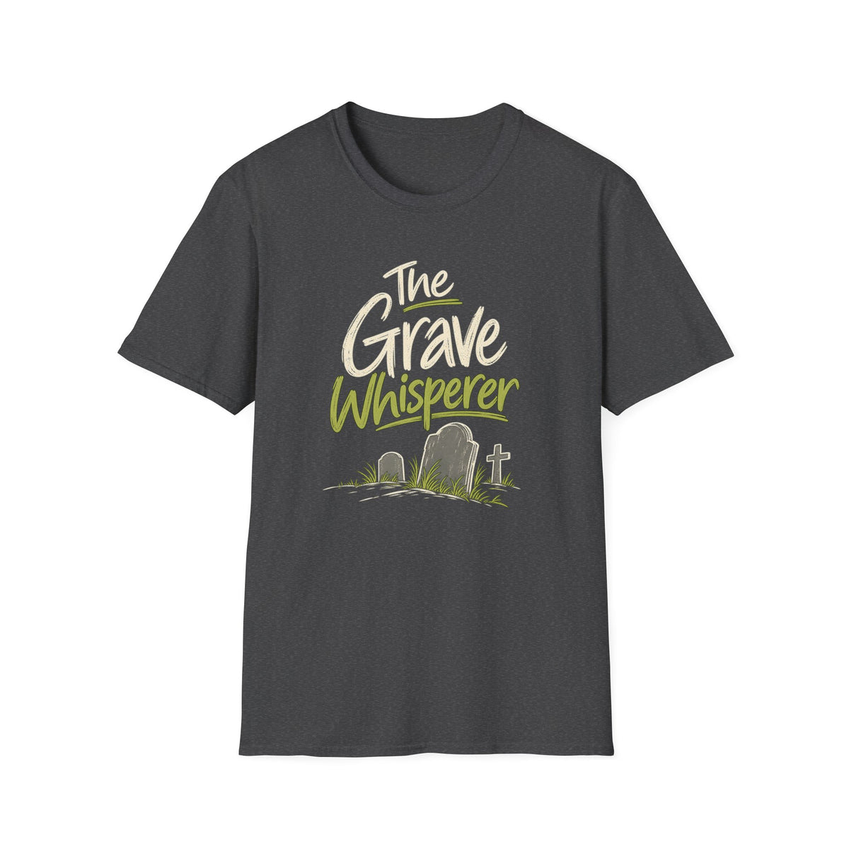 The Grave Whisperer T-Shirt — Funny Halloween Cemetery Graphic Tee