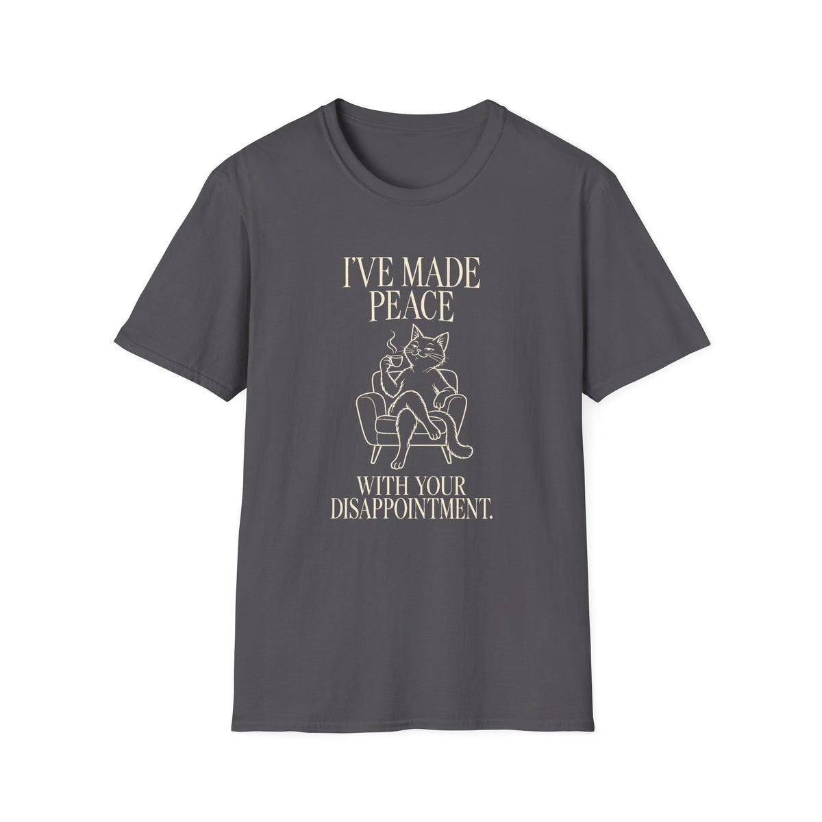 “I’ve Made Peace With Your Disappointment” Graphic Cat Tee