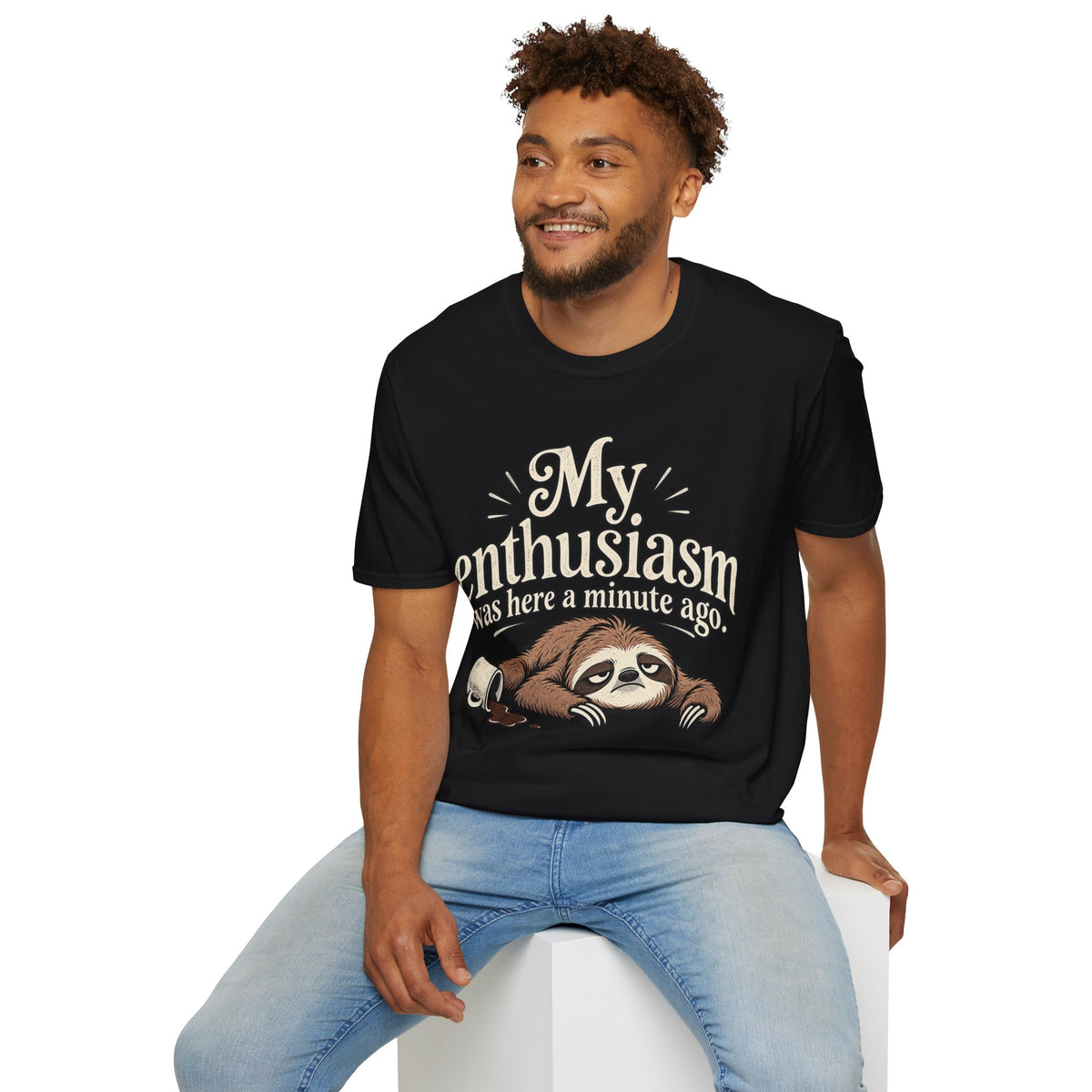 Sloth 'My Enthusiasm Was Here a Minute Ago' T-Shirt