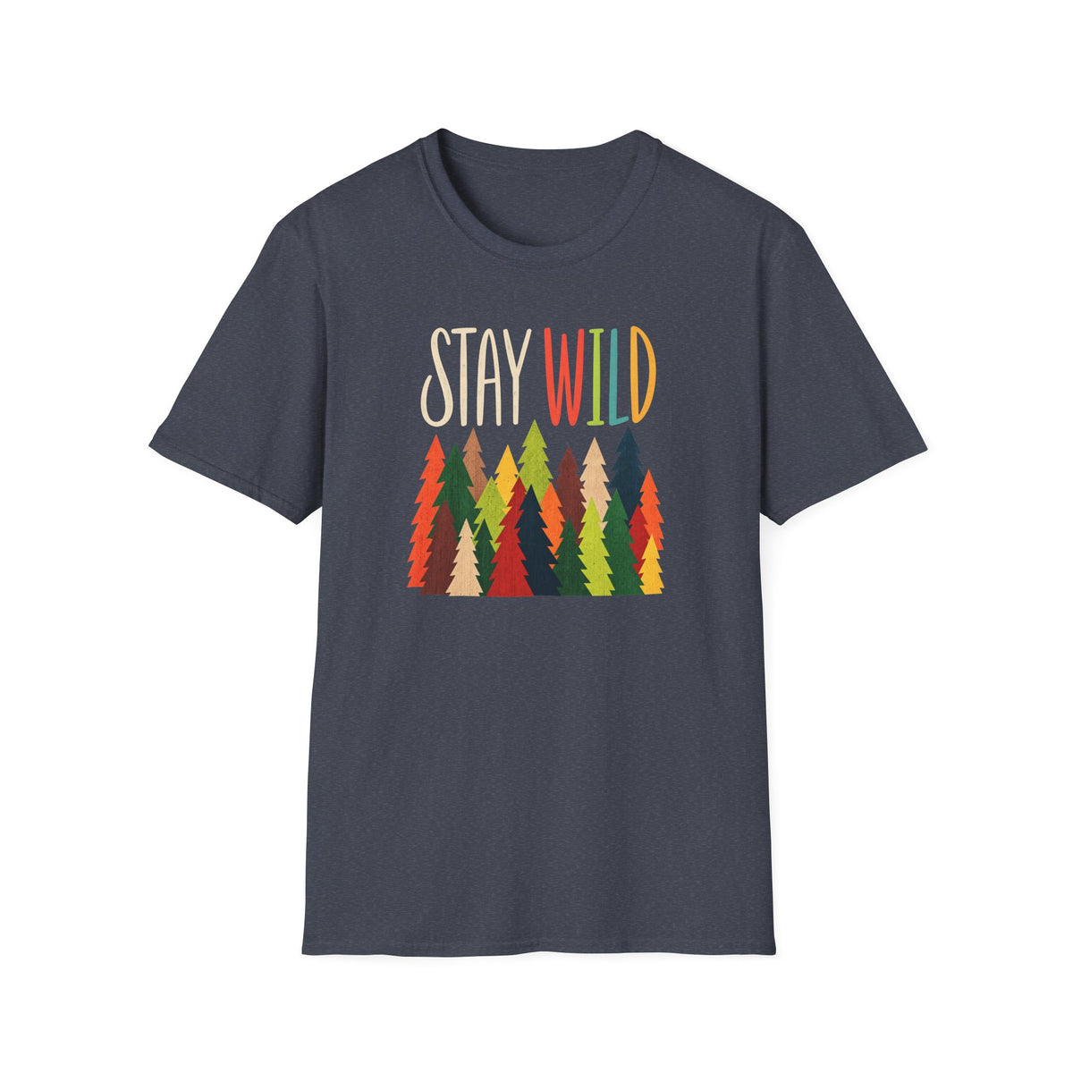 Stay Wild Forest T-Shirt — Retro Tree Adventure Graphic Tee