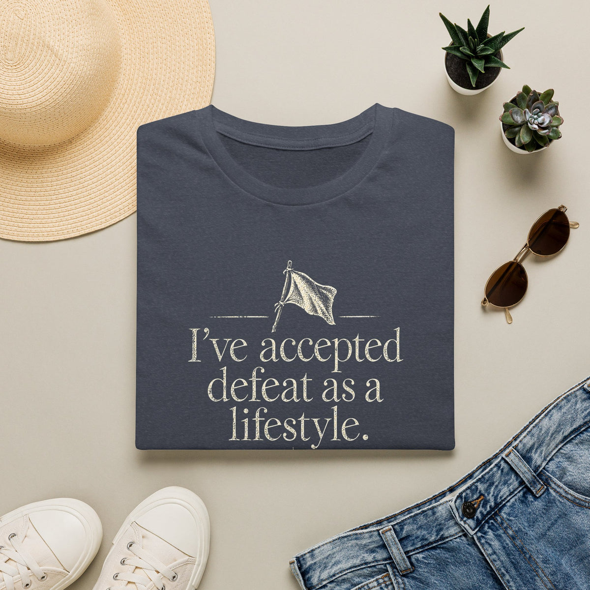 I've Accepted Defeat As A Lifestyle T-Shirt — Funny Sarcastic Quote Tee