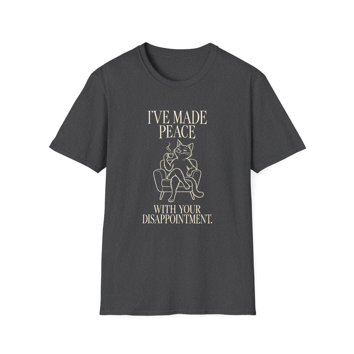 “I’ve Made Peace With Your Disappointment” Graphic Cat Tee