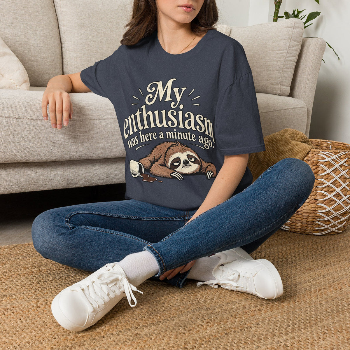 Sloth 'My Enthusiasm Was Here a Minute Ago' T-Shirt