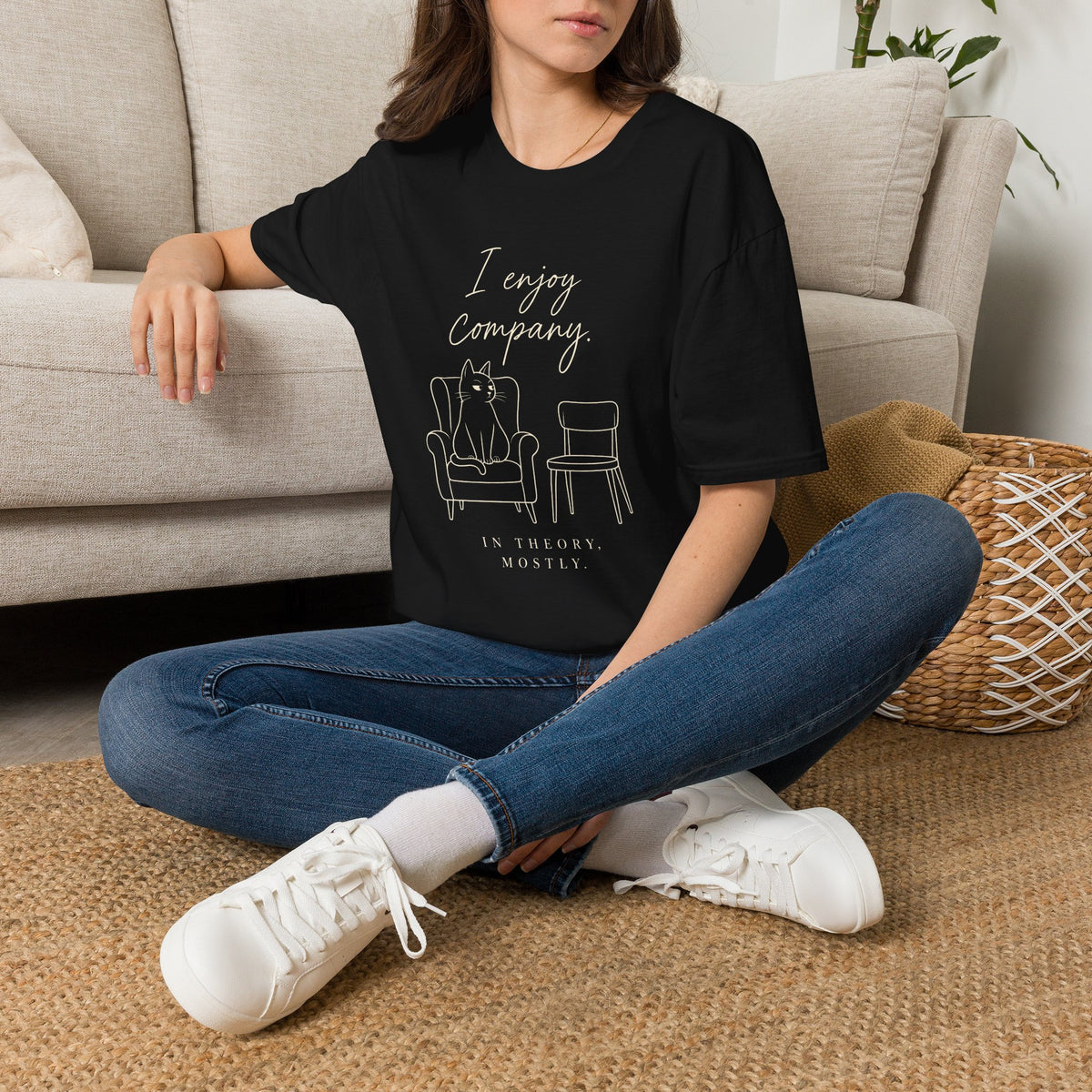 I Enjoy Company Cat T-Shirt — Funny Cat Lover Tee