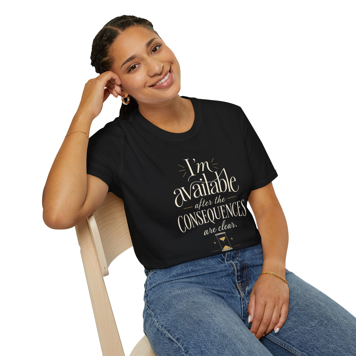 Available After the Consequences T-Shirt — Funny Slogan Graphic Tee