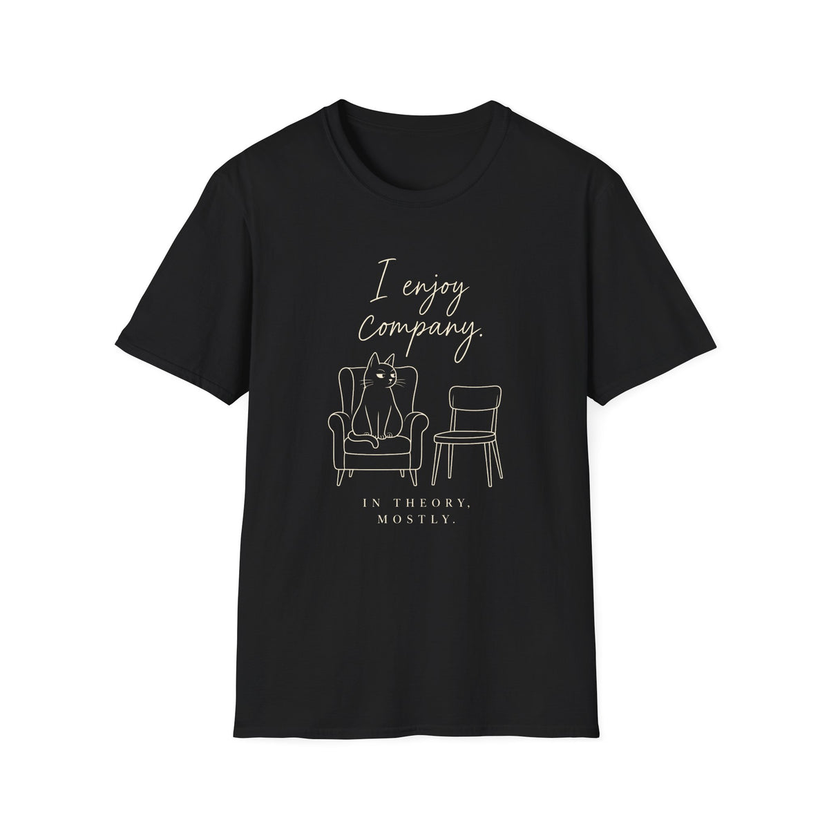 I Enjoy Company Cat T-Shirt — Funny Cat Lover Tee