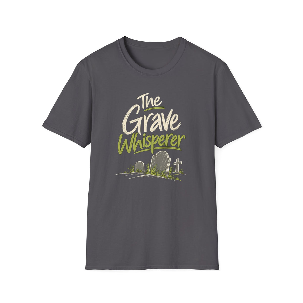The Grave Whisperer T-Shirt — Funny Halloween Cemetery Graphic Tee