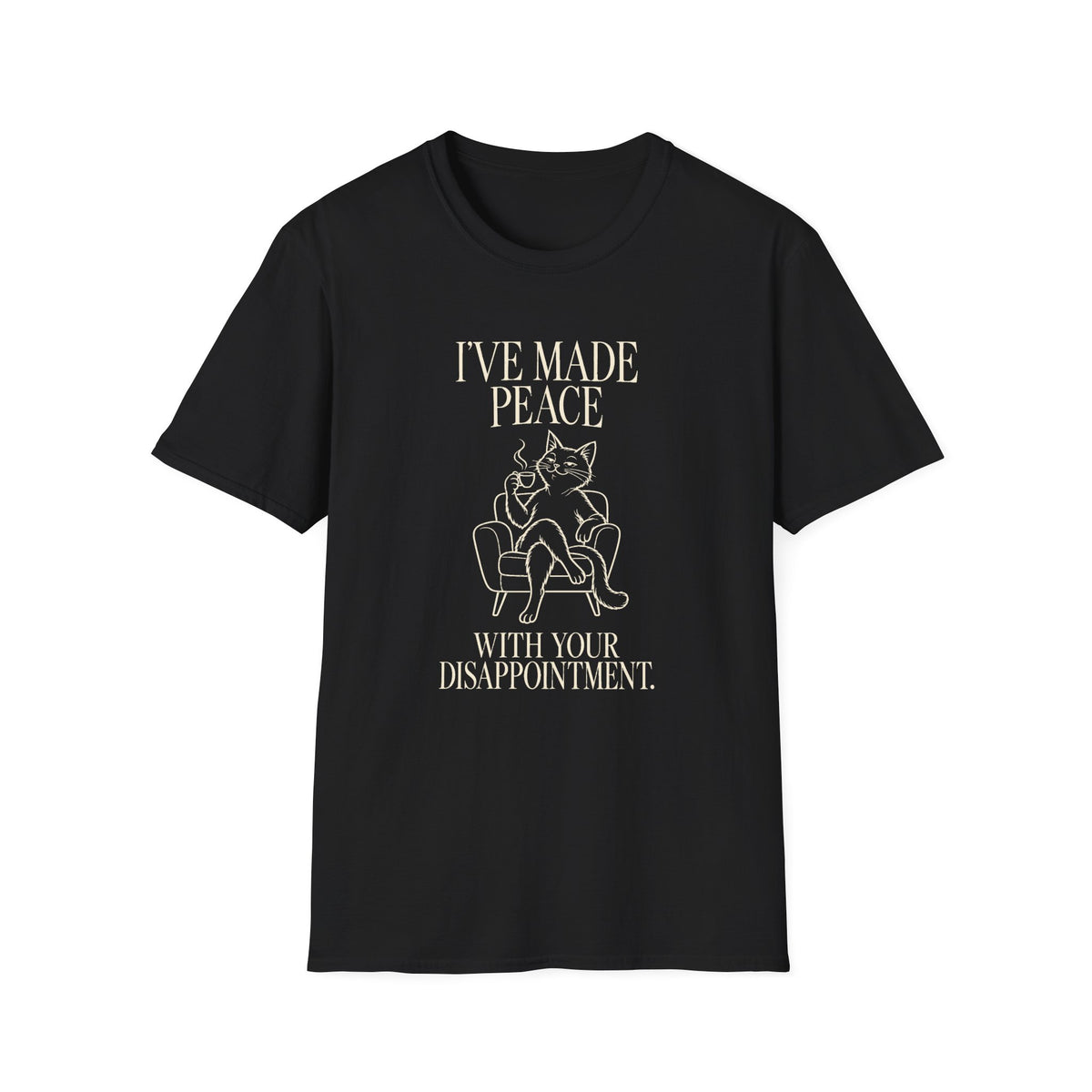 “I’ve Made Peace With Your Disappointment” Graphic Cat Tee