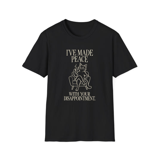 “I’ve Made Peace With Your Disappointment” Graphic Cat Tee