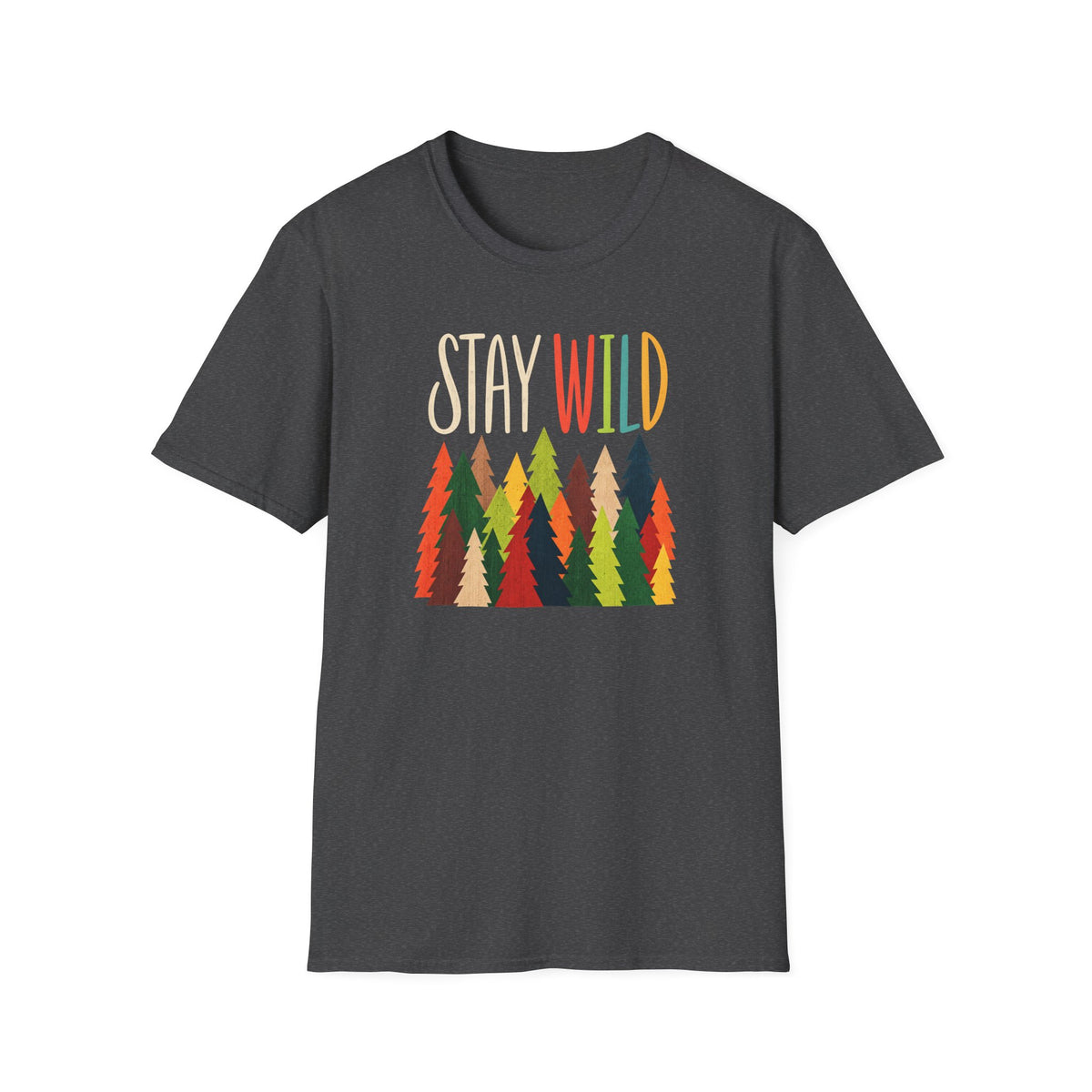 Stay Wild Forest T-Shirt — Retro Tree Adventure Graphic Tee