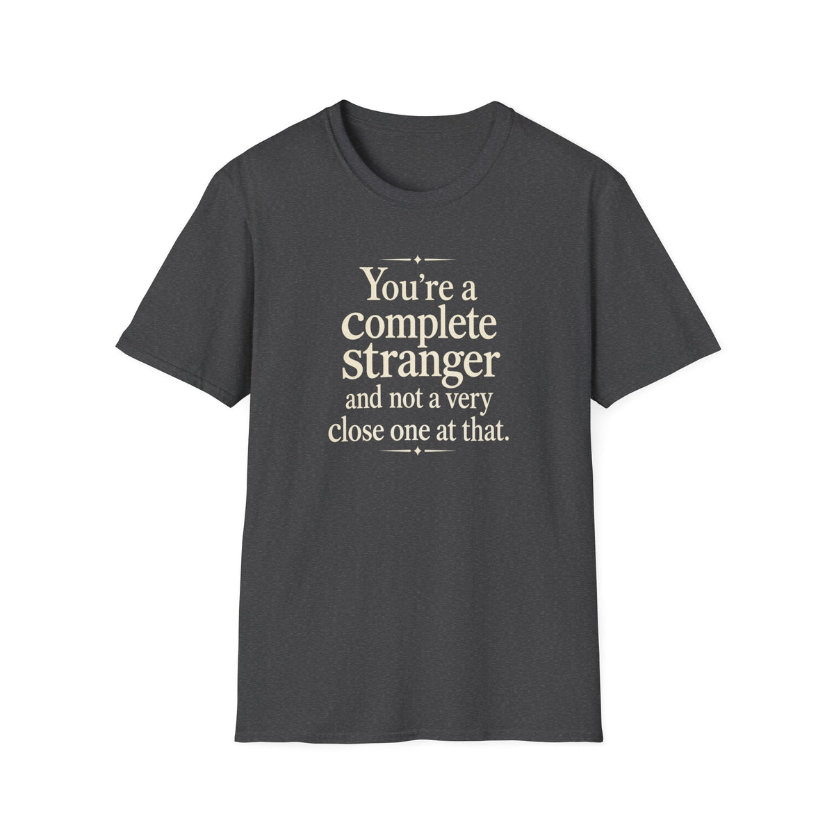 You’re a Complete Stranger T-Shirt — Funny Sarcastic Quote Tee