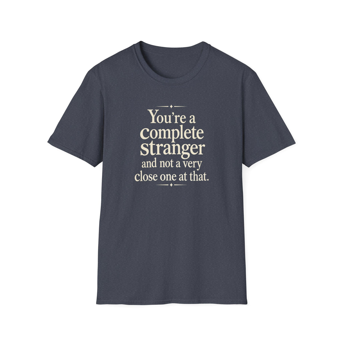You’re a Complete Stranger T-Shirt — Funny Sarcastic Quote Tee
