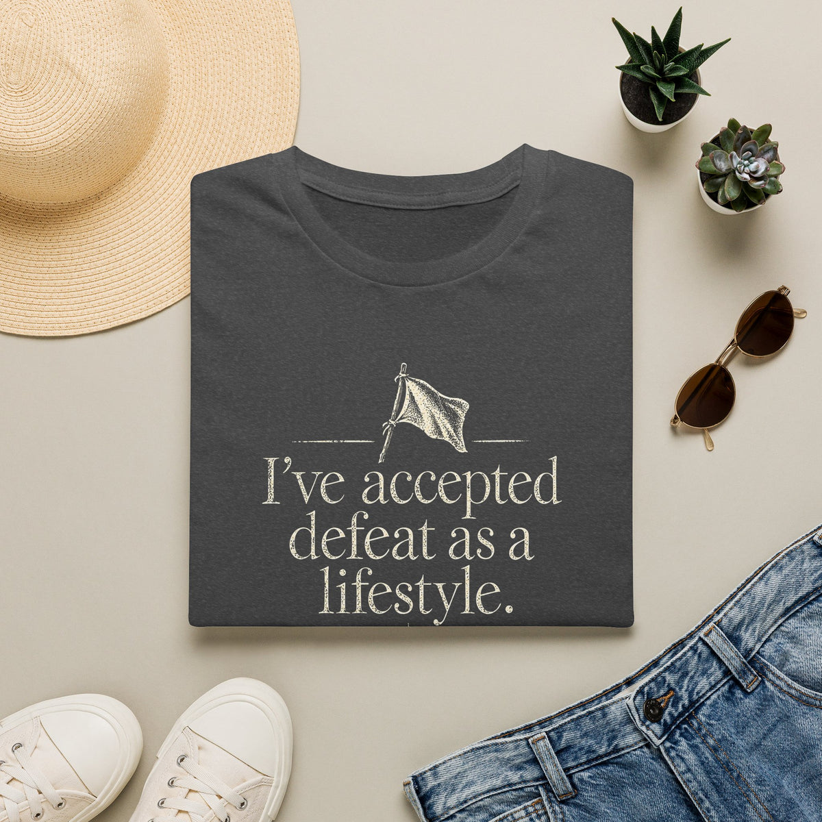 I've Accepted Defeat As A Lifestyle T-Shirt — Funny Sarcastic Quote Tee