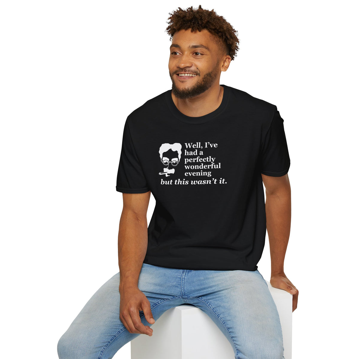 T-Shirt — “Well, I’ve had a perfectly wonderful evening but this wasn’t it” Vintage Quote Tee